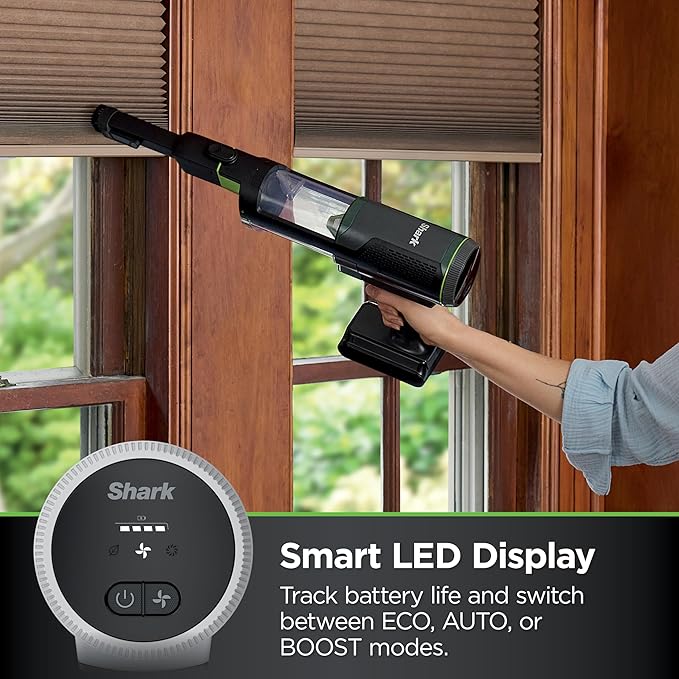 Shark PowerBoost Cordless 2-in-1 Car/Home Handheld PowerVac, Powerful Suction, 40 Minute Runtime, Portable, 3 Cleaning Modes,
