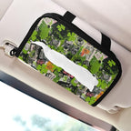 Car Tissue Holder Car Visor Organizer Tissue Box Holder for Car Sun Visor Organizer with Car Vehicle Accessories Essentials Interior for Women Men Black Collage Pieces St.Patrick