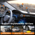 Car Phone Holder, 360°Adjustable Magnetic Phone Holder for Car, Foldable Suction Cup Phone Mount, Phone Holders for Your Car for iPhone 17/16/15/14/13/12 Series