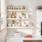 Vivelove 16 X 9 Floating Shelves,Wall Shelves with Invisible Brackets, 1.5” Thick Floating Shelves for Bathroom, Bedroom, Liv