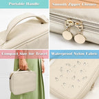 Travel Jewelry Organizer Case,Jewelry Bags for Traveling, Jewelry Binder with 24 Pcs Clear Zipper Velvet Pouches for Storing 