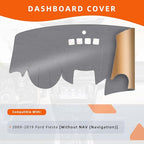 KEYOOG Dashboard Cover Dash Mat Fit for Fo-rd Fiesta 2019-2009 (Without (NAV) Navigation Models),Car Dash Board Mat Anti-Glar