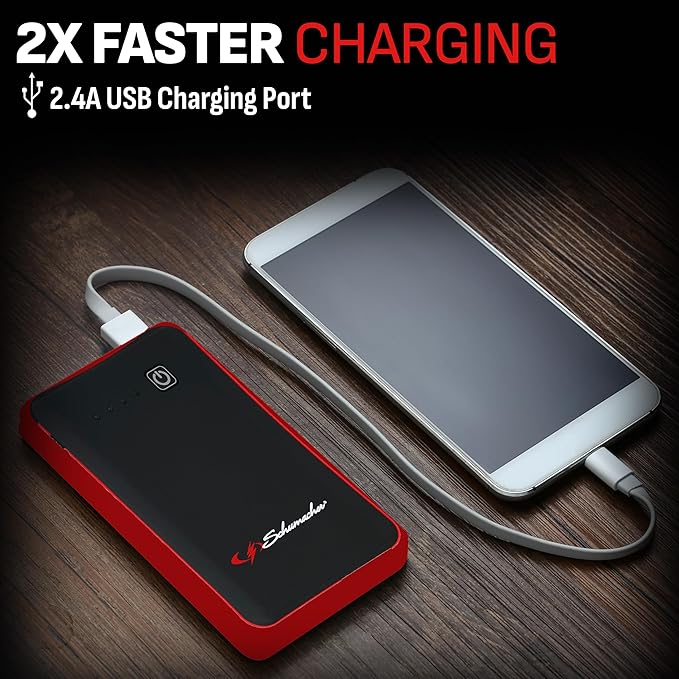 Schumacher Electric 800 Peak Amp 12V Portable Lithium Car Battery Jump Starter & Power Pack - Lithium Ion Jump Box - with