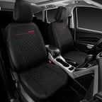 CAR PASS Quilting Leather Seat Cover Two Front Seats Only, Universal Fit Automotive Front Seat Covers Waterproof Deluxe PU Pr