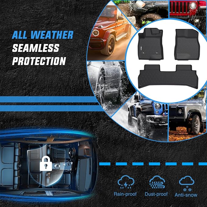 Nilight TPE Floor Mats for Chevy Trailblazer (FWD Only) 2021 2022 2023 2024 2025 2026,All Weather Custom Fit Heavy Duty Floor Liners