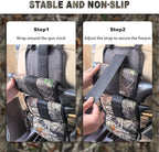 Truck Gun Rack（Set of 2）, Seat Back Gun Rack with Adjustable Straps, 600D Oxford Cloth, Universal Rifle Holder, PVC Coated, Secure Storage Pockets for Hunting Gear, Easy to Install Vehicle Gun Rack