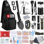 Survival Kit, Gifts for Christmas Men, Women, 251pcs Emergency Survival Gear and Supplies Equipment, First Aid Kit with Cross