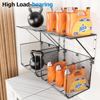 2 Pack Laundry Room Shelves Organization And Storage,Wall Mounted Clothes Drying Rack With Wire Mesh Basket Over Washer And D