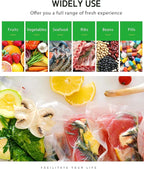 Syntus Vacuum Sealer Bags for food, 2 Pack 8" x 20' Commercial Grade Bag Rolls, Food Vac Bags for Storage, Meal Prep or Sous 