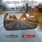 Passenger Right Side Power Heated Mirror Glass Compatible with Ford Fusion 2013-2020 Blind Spot Side View Convex Mirror Glass with Rear Holder Replace DS7Z17K707B DS7Z-17K707-B