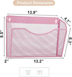 EASEPRES 3 Single Pocket Mesh Hanging File Organizer, Vertical Wall Mounted Magazine File Holder, Mount Basket Mail Paper Doc