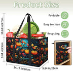Reusable Grocery Bags Heavy Duty Shopping Bags Foldable Large Tote Bags with Long Handles & Hard Bottom