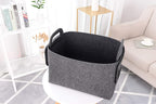 Storage Basket Felt Storage Bin Collapsible& Convenient Box Organizer with Carry Handles for Office Bedroom Closet Babies Nur