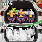 Reusable Grocery Bags Heavy Duty Shopping Bags Foldable Large Tote Bags with Long Handles & Hard Bottom