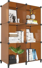 6-Cube Storage Organizer, Closet Organizer Storage Shelf Bookcase Bookshelf with Metal Hammer, Storage Cubes Organizer Cabine