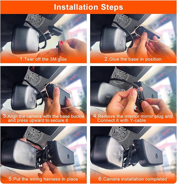 4K Dash Cam fit for Ford F150 2013-2017 F250/F350 Super Duty 2015-2019 XLT Lariat King Ranch Raptor Limited Platinum (Model B