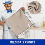 MR.SIGA Microfiber Cleaning Cloths, All-Purpose Surface Microfiber Towels, Streak Free Cleaning Rags, Pack of 12, Wheat, Size