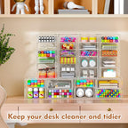 ARSTPEOE 30 Drawers, Acrylic Desk Makeup Organizer, Plastic Drawers Organizer, Stackable Storage Solution for Makeup, Dresser