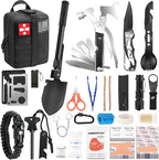 Gifts for Men Christmas Dad, Survival Kit, 150 PCS Survival Gear and Supplies Equipment with Trauma Bag, Molle Pouch Emergenc