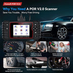 iCarsoft POR V2.0 fit for Porsche/Cayenne/911 Full Systems Diagnostic Scan Tool, OBD2 Scanner with 8 Resets, Live Data, Battery