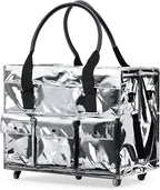 tobyto Reusable Grocery Bag on Wheels, 105L Foldable Rolling Tote, Shopping Trolley 66LBS Capacity - Water-Resistant for Laun