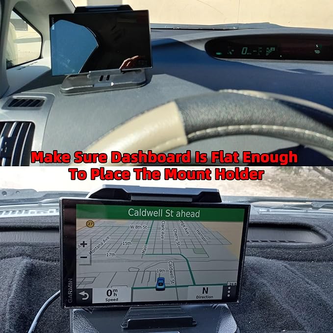Dashboard GPS Mount Holder - Universal Dashbaord Phone Tablet PC Navigation Holder for Garmin Nuvi Tomtom iPhone iPad Galaxy Yoga Android Fits 4.3"-9.6" GPS & Smartphone Friction Mount