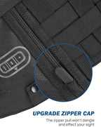 JOYTUTUS Sun Visor Organizer Compatible with 2018-2026 Wrangler JL & Gladiator JT, Driver's Side Front Tactical Visor Storage Cover Molle Webbing Visor Storage Holder Pouch, Multi-Pocket Net Zipper