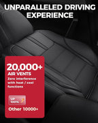 FREESOO Black Front Car Seat Covers - Faux Nappa Leather Seat Covers for Cars, with Carbon Fiber Texture Seatbelt Pads, Water
