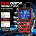 OBD2 Scanner Diagnostic Tool,Car Code Reader with Battery Tester, Check Engine Code Reader with Reset OBDII, Real-Time Date,