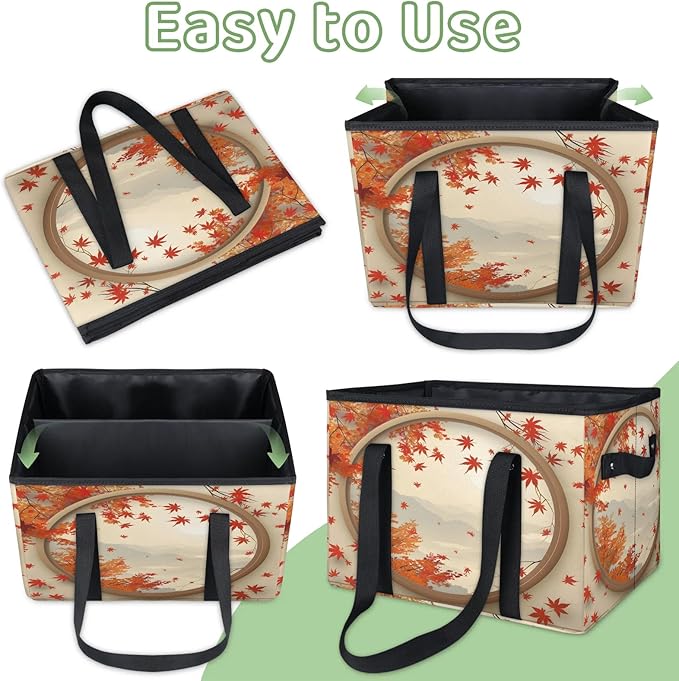 Reusable Grocery Bag, Foldable Large Shopping Tote Bag for Groceries Kitchen Picnic Car Trunk