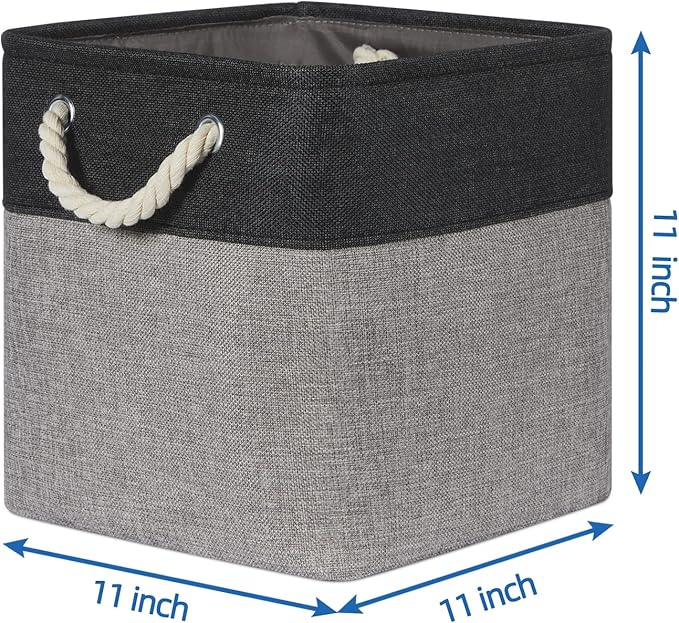 Temary Storage Baskets 4 Pack Fabric Storage Cubes Basket for Organizing, Collapsible Cloth Baskets with Handles for Shelves,