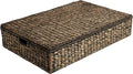 happimess BSK2015B Holden 30" Classic Costal Hand-Woven Hyacinth Wicker Under Bed Storage Basket with for Storage and Decorat