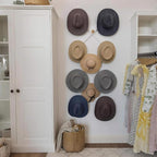 SKOLOO Hat Rack for Wall with 11 Hooks, 24 inch Solid Wooden, Modern, Huge Coat Rack Wall Mount for Coats, Hats, Bags, Cowboy