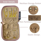Travel Jewelry Case Small Jewelry Organizer Purse Jewelry Bag Women Jewelry Purse Double Layers for Bracelet Rings Earring Ne