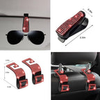 NBTEPEM 27 PCs Red Bling Car Accessories Set for Women, Steering Wheel Covers Universal Fit 15 Inch, Bling License Plate Frame, Bling Phone Holder, Bling Car Coasters (Red Diamond)