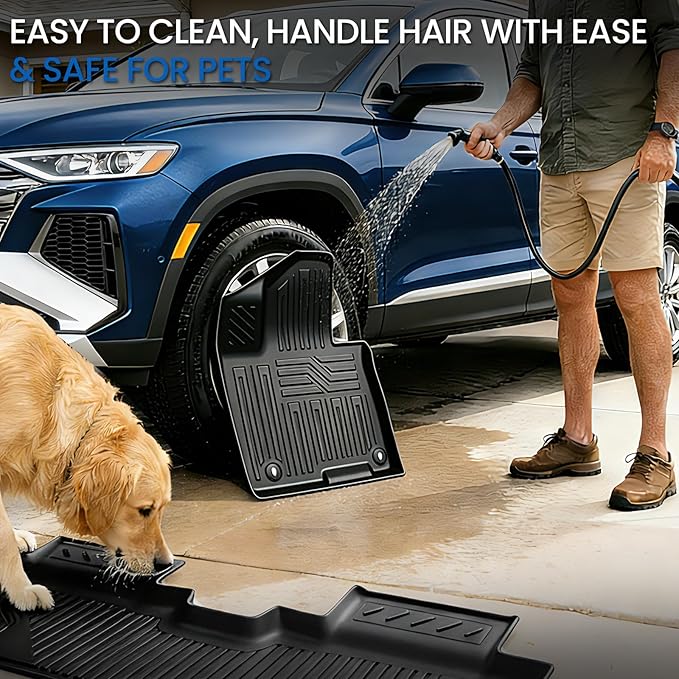 Floor Mats Set for Hyundai Tucson 2022-2025 2026 Hybrid Version (Not fit Gas and PHEV), All Weather TPE Cargo Liner Backrest Mat Trunk Mat Door Sill Guards Accessories (Hybrid Model)