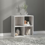 Signature Design by Ashley Paxberry Coastal 4 Cube Storage Organizer or Bookcase, Whitewash