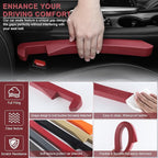 UREHEPO 2pcs Elastic Car Seat Gap Filler Organizer, Universal Interior Car Accessories to Stop Things from Dropping and Add Style for Car SUV and Truck, Fill The Gap Between Seat and Console - Red