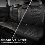 CAR PASS Bling Back Seat Cover, Waterproof Leather Bench Rear Seat Cover Shining Diamond Truck Glitter Crystal Sparkly Rhines