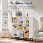 Best Choice Products 9-Cube Bookshelf, 3-Tier Wood Storage Bookcase W/Legs, 11in Shelf Opening, Cube Organizer, Living Room, 