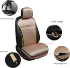 Auto Newer Luxury Breathable Car Seat Cover Fit Four Seasons, Universal Front of Car Seat Cushions, Bottom Seat Covers of Ful