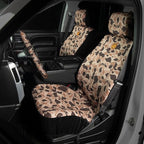 Browning Universal Low Back and Bench Seat Covers, Water and Dirt Resistant Car, Truck, and SUV Seat Covers, Arms Co. (Tan Du