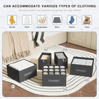 6-Shelves Hanging Closet Organizer with 5 Different Drawers, Foldable Organizers and Storage for Wardrobe, Closet& RV, Clothe