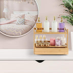 Sorbus Bamboo Bathroom Counter Organizer – 2-Tier Shelf with Hidden Drawer for Vanity, Matcha Station, Bathroom Sink Organize