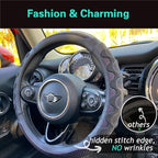 PINCTROT Small Size Steering Wheel Cover Great Grip with 3D Honeycomb Anti-Slip Design, 14 Inch (Purple)