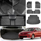 Floor Mats for Toyota Corolla 2009 2010 2011 2012 2013, for Corolla Standard,LE,S XLE,XRS,L,LE/S Special Edition Floor Mats, Front Rear Mats &Cargo Mat, TPE Anti-Slip Summer Winter Car Accessories