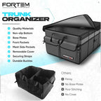FORTEM Trunk Organizer For SUV Car Trunk Organizer, Foldable Storage, Car Accessories for Women Men, Collapsible Bag, Perfect C