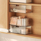 MORNITE Medicine Cabinet Drawer Organizer Set, 2-Tier Stackable Storage Drawers for Small Bathroom Mirror Toilet Wall Garage 