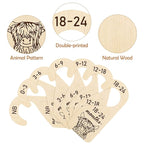 R HORSE 8Pcs Highland Cow Baby Closet Dividers, Double Sided Baby Closet Organizers Nursery Hanger Dividers Wood Size Divider