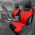 CAR PASS Car Seat Covers Two Front Only for Car, 3D Tyre Print Automotive Interior Covers, Airbag Compatible, Quick Setup Uni